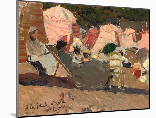 The Beach, Biarritz, 1906-Joaquin Sorolla y Bastida-Mounted Giclee Print