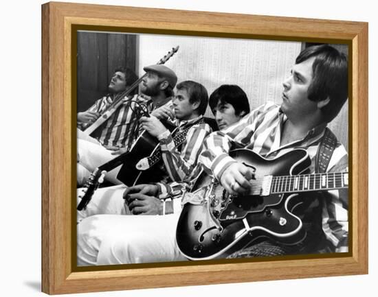 The Beach Boys (Dennis Wilson, Dave Marks, Carl Wilson, Brian Wilson and Mike Love) July 11, 1966-null-Framed Stretched Canvas