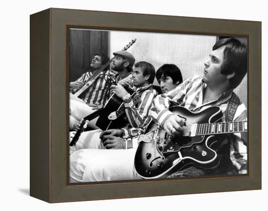 The Beach Boys (Dennis Wilson, Dave Marks, Carl Wilson, Brian Wilson and Mike Love) July 11, 1966-null-Framed Stretched Canvas