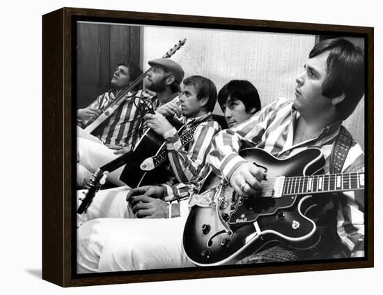 The Beach Boys (Dennis Wilson, Dave Marks, Carl Wilson, Brian Wilson and Mike Love) July 11, 1966-null-Framed Stretched Canvas