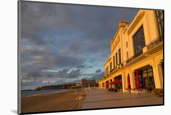 The Beach, Casino and Promenade in Biarritz, Pyrenees Atlantiques, Aquitaine, France, Europe-Martin Child-Mounted Photographic Print