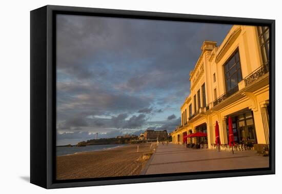 The Beach, Casino and Promenade in Biarritz, Pyrenees Atlantiques, Aquitaine, France, Europe-Martin Child-Framed Premier Image Canvas