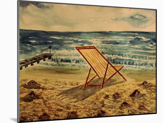 The Beach Chair by the Sea-Markus Bleichner-Mounted Art Print