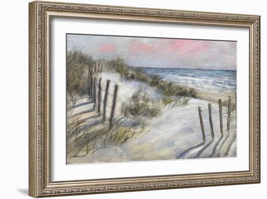 The Beach Fence II-David Swanagin-Framed Art Print