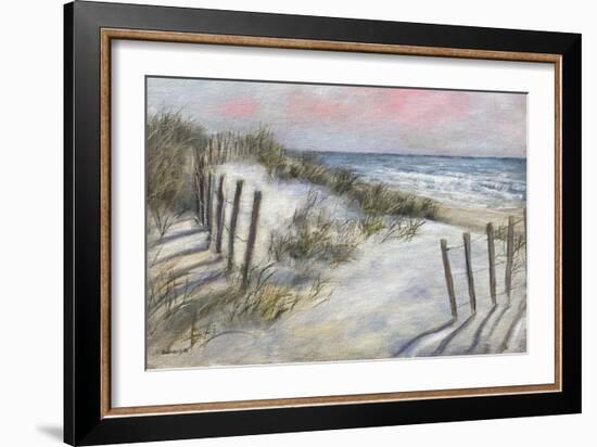 The Beach Fence II-David Swanagin-Framed Art Print