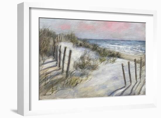 The Beach Fence II-David Swanagin-Framed Art Print