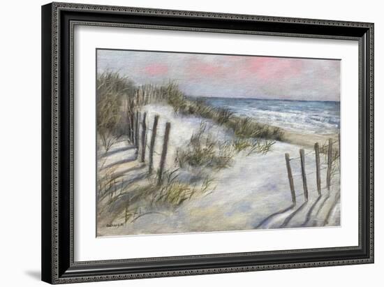 The Beach Fence II-David Swanagin-Framed Art Print