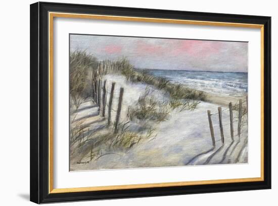 The Beach Fence II-David Swanagin-Framed Art Print