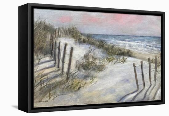 The Beach Fence II-David Swanagin-Framed Stretched Canvas