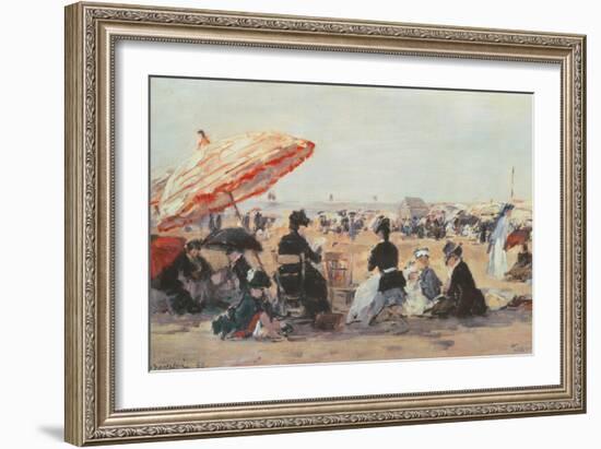 The Beach (La Plage), 1894-Eugene Louis Boudin-Framed Giclee Print