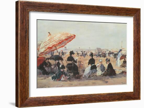 The Beach (La Plage), 1894-Eugene Louis Boudin-Framed Giclee Print