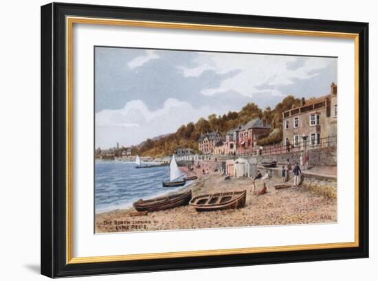 The Beach Looking W, Lyme Regis-Alfred Robert Quinton-Framed Giclee Print