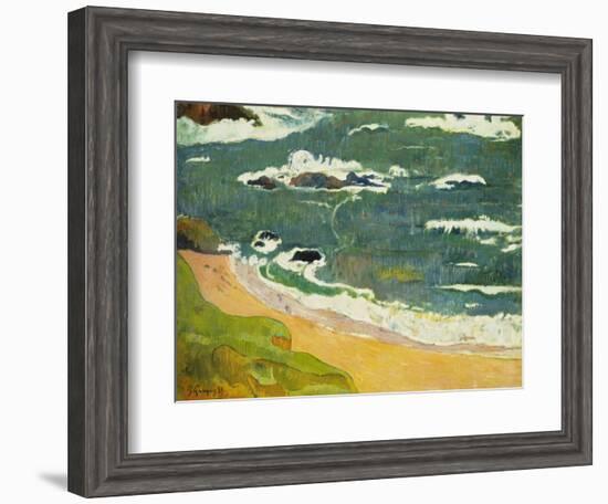 The Beach Near Le Pouldu, 1889-Paul Gauguin-Framed Giclee Print