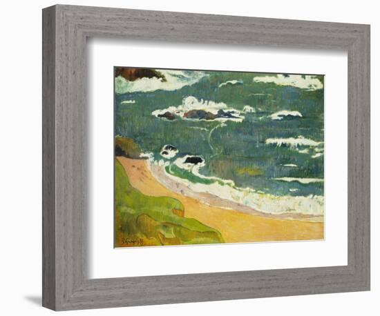 The Beach Near Le Pouldu, 1889-Paul Gauguin-Framed Giclee Print