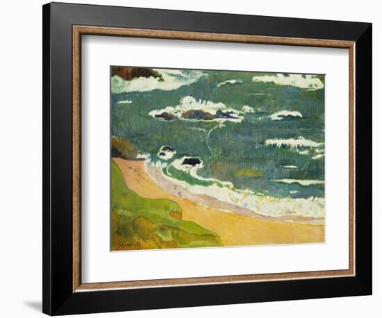 The Beach Near Le Pouldu, 1889-Paul Gauguin-Framed Giclee Print