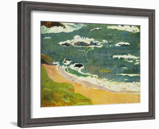 The Beach Near Le Pouldu, 1889-Paul Gauguin-Framed Giclee Print