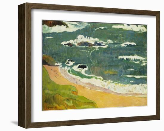 The Beach Near Le Pouldu, 1889-Paul Gauguin-Framed Giclee Print