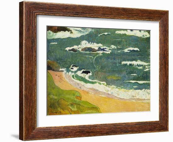 The Beach Near Le Pouldu, 1889-Paul Gauguin-Framed Giclee Print