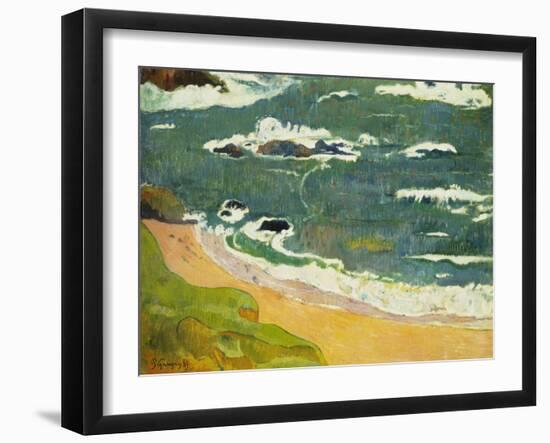 The Beach Near Le Pouldu, 1889-Paul Gauguin-Framed Giclee Print