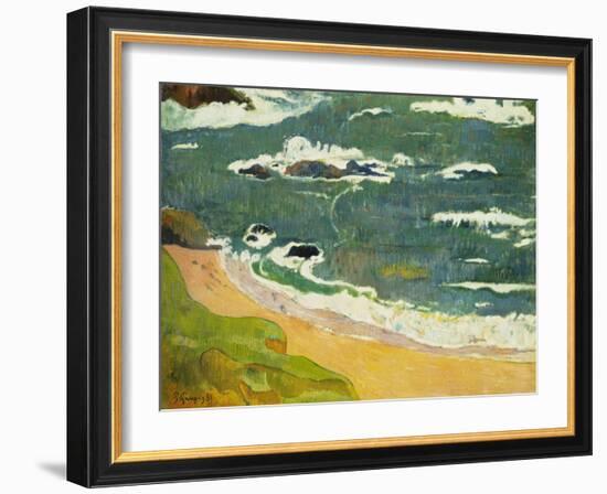 The Beach Near Le Pouldu, 1889-Paul Gauguin-Framed Giclee Print