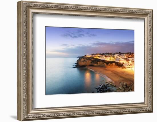 The beach of Carvoeiro at dusk. Algarve, Portugal-Mauricio Abreu-Framed Photographic Print