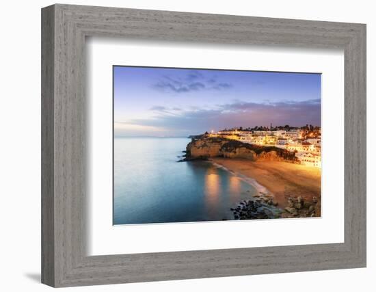 The beach of Carvoeiro at dusk. Algarve, Portugal-Mauricio Abreu-Framed Photographic Print