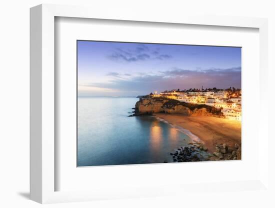 The beach of Carvoeiro at dusk. Algarve, Portugal-Mauricio Abreu-Framed Photographic Print