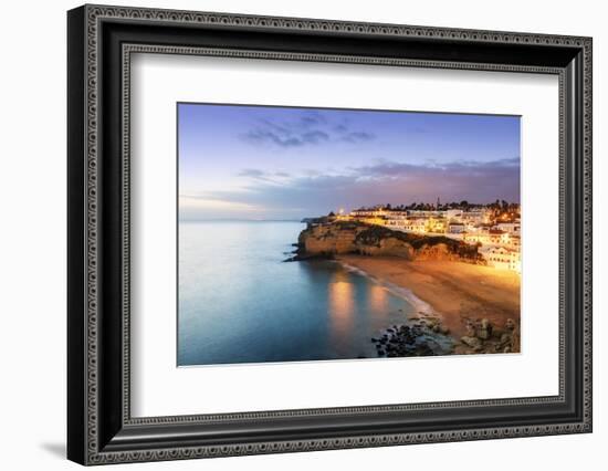 The beach of Carvoeiro at dusk. Algarve, Portugal-Mauricio Abreu-Framed Photographic Print