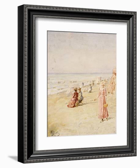 The Beach, Ostende-Alfred Emile Stevens-Framed Giclee Print