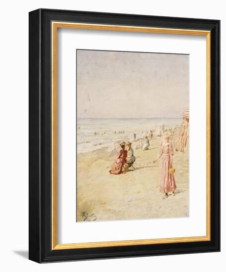 The Beach, Ostende-Alfred Emile Stevens-Framed Giclee Print