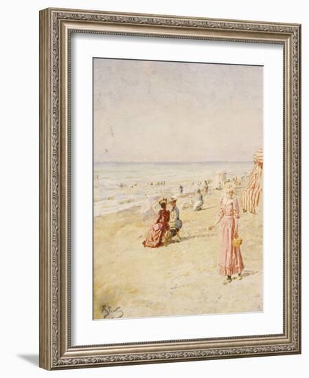The Beach, Ostende-Alfred Emile Stevens-Framed Giclee Print