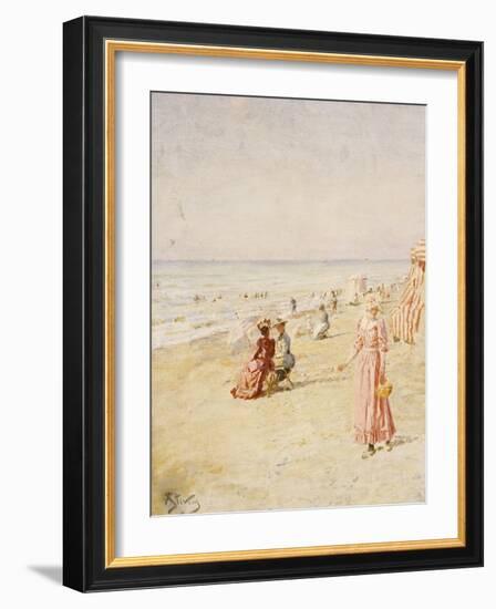 The Beach, Ostende-Alfred Emile Stevens-Framed Giclee Print