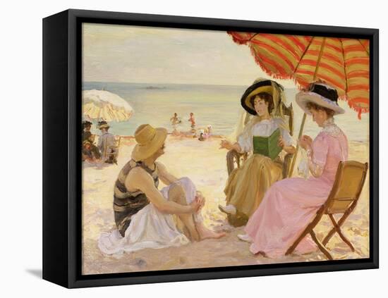 The Beach-Alfred Victor Fournier-Framed Premier Image Canvas