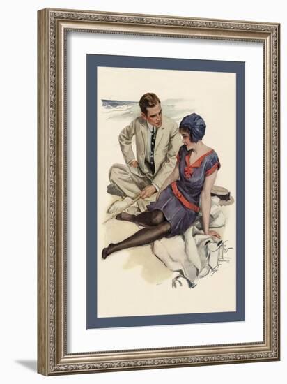 The Beach-Harrison Fisher-Framed Art Print