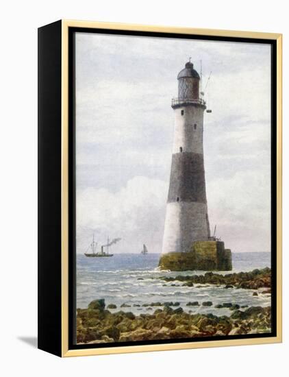 The Beachy Head Lighthouse Stands on Rocks Offshore Below the Celebrated Cliffs-null-Framed Premier Image Canvas