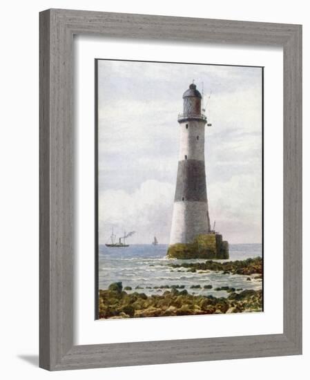 The Beachy Head Lighthouse Stands on Rocks Offshore Below the Celebrated Cliffs-null-Framed Photographic Print