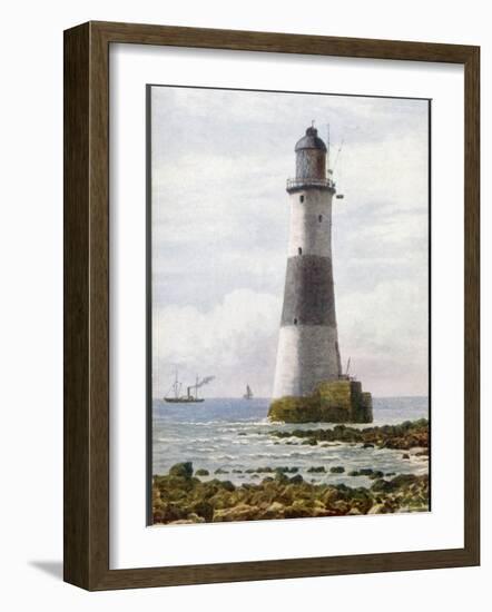 The Beachy Head Lighthouse Stands on Rocks Offshore Below the Celebrated Cliffs-null-Framed Photographic Print