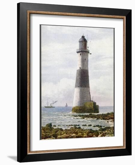 The Beachy Head Lighthouse Stands on Rocks Offshore Below the Celebrated Cliffs-null-Framed Photographic Print
