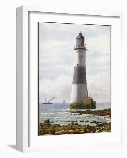 The Beachy Head Lighthouse Stands on Rocks Offshore Below the Celebrated Cliffs-null-Framed Photographic Print