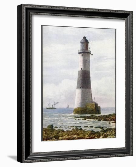 The Beachy Head Lighthouse Stands on Rocks Offshore Below the Celebrated Cliffs-null-Framed Photographic Print