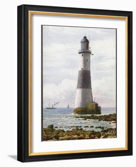 The Beachy Head Lighthouse Stands on Rocks Offshore Below the Celebrated Cliffs-null-Framed Photographic Print