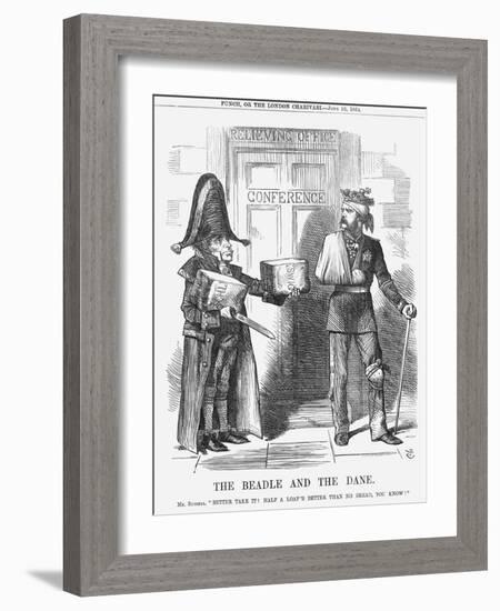 The Beadle and the Dane, 1864-John Tenniel-Framed Giclee Print