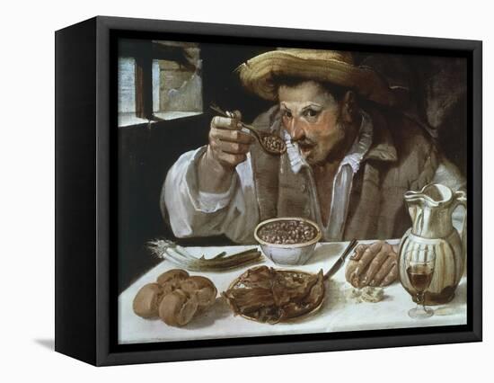 The Bean Eater, 1583-1585-Annibale Carracci-Framed Premier Image Canvas