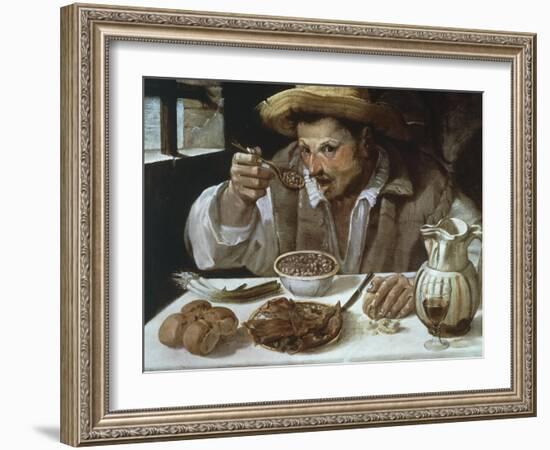 The Bean Eater, 1583-1585-Annibale Carracci-Framed Giclee Print