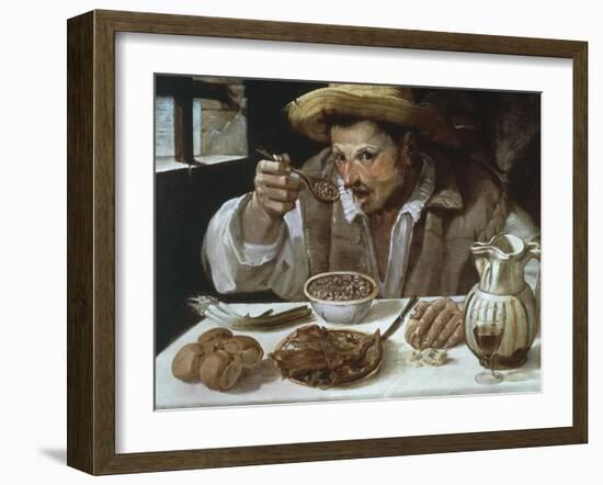 The Bean Eater, 1583-1585-Annibale Carracci-Framed Giclee Print