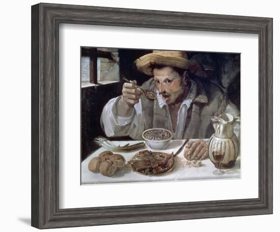 The Bean Eater, 1584-85-Annibale Carracci-Framed Giclee Print