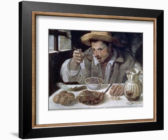 The Bean Eater, 1584-85-Annibale Carracci-Framed Giclee Print