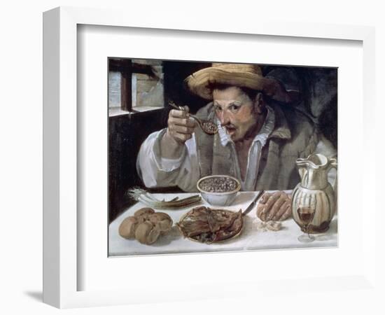 The Bean Eater, 1584-85-Annibale Carracci-Framed Giclee Print