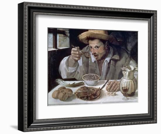 The Bean Eater, 1584-85-Annibale Carracci-Framed Giclee Print