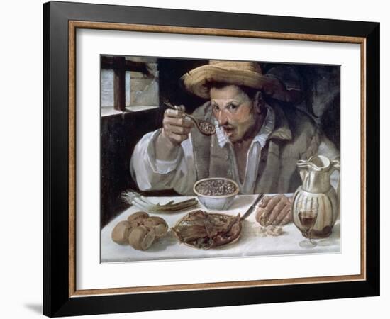 The Bean Eater, 1584-85-Annibale Carracci-Framed Giclee Print